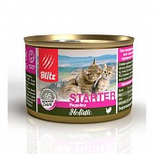 Консервы для котят, беременных и кормящих кошек Индейка суфле Blitz Holistic