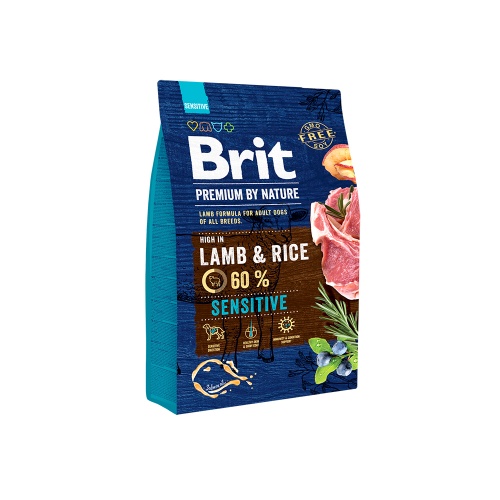 Сухой корм для собак с чувствительным пищеварением, Brit Premium By Nature Sensitive Lamb & Rice фото 2
