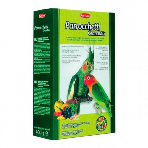 Основной комплексный корм для средних попугаев, Padovan Grandmix Parrocchetti  
