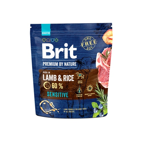 Сухой корм для собак с чувствительным пищеварением, Brit Premium By Nature Sensitive Lamb & Rice