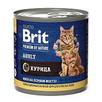 Консервы для кошек Brit Premium By Nature с мясом курицы