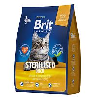 Корм с уткой и курицей для стерилизованных кошек Brit (Брит) Premium Cat Sterilised
