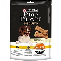 Лакомство для склонных к избыточному весу или стерилизованных собак, с курицей и рисом, Purina Pro Plan Biscuits 