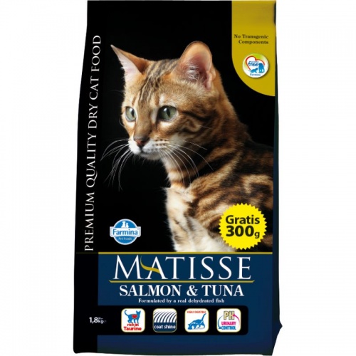 Сухой корм для взрослых кошек, Farmina Matisse Salmon & Tuna