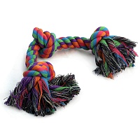 Игрушка для собак, разноцветная, "Верёвка 3 узла", 36 см, Triol