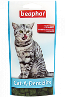 Лакомство для кошек подушечки для чистки зубов Cat-A-Dent-Bits, Beaphar