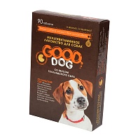 Мультивитаминное лакомство для собак со вкусом голландского сыра (90 таб.), Good Dog