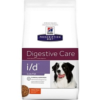 Корм для собак лечение заболеваний ЖКТ, низкокалорийный, Hill's (Хиллс) Prescription Diet I/D Low Fat