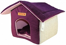 Домик для кошек и собак Будка (флок) Violet, Xody