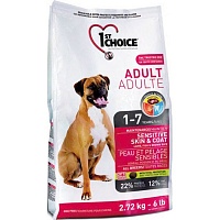 Сухой корм 1st Choice (Фёст Чойс) для собак с чувствительной кожей и шерстью с Ягненком (Adult Sensitive Skin & Coat)