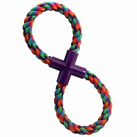 Игрушка для собак, разноцветная, "Верёвка-восьмёрка", 27 см, Triol
