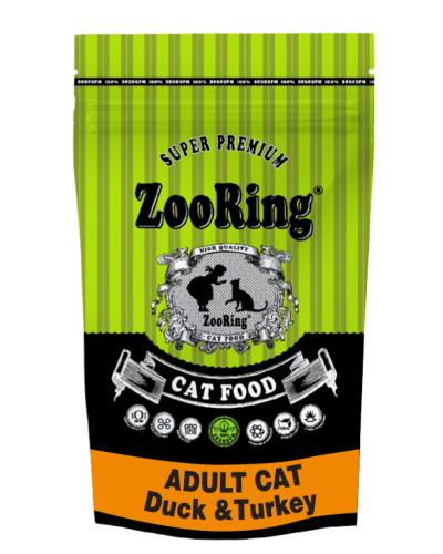Корм для взрослых кошек, Утка и Индейка (Микс из двух гранул), ZooRing Duck&Turkey Adult Cat фото 2