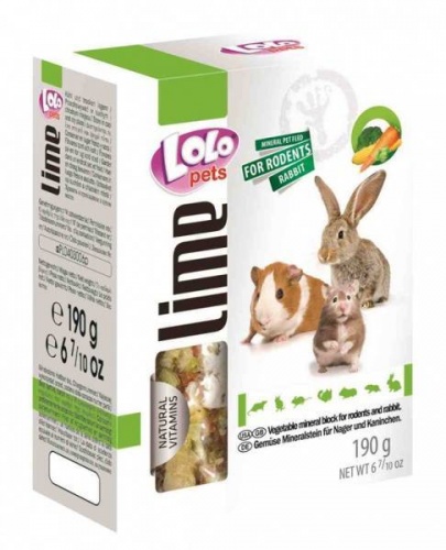 Минеральный камень с овощами для грызунов XL, LoLo Pets Mineral block for rodents - Vegetable XL