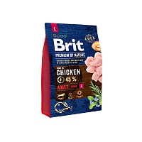 Сухой корм для взрослых собак крупных пород, Brit Premium by Nature Adult L