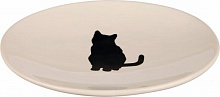 Миска керамическая для кошек "Кошка" 18х15 см, белая, Trixie
