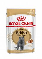 Паучи кусочки в соусе для Британской короткошерстной кошки старше 12 месяцев, Royal Canin British Shorthair Adult