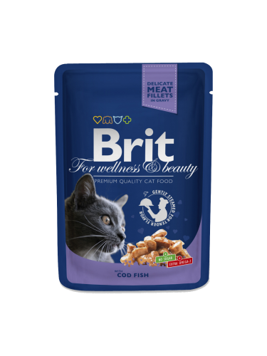 Пауч для кошек Треска, Brit Premium Cod Fish pouch