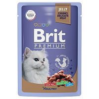 Пауч для кошек Ассорти из Птицы в желе, Brit Premium Poultry