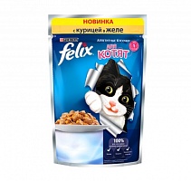 Felix кусочки в желе для котят с курицей