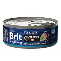 Консервы для котят Brit Premium By Nature с мясом кролика 