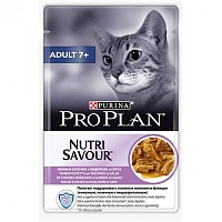 Purina Pro Plan кусочки в соусе для пожилых кошек с индейкой, Adult 7+