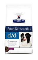 Корм для собак при кожных реакциях и рвоте/диарее в случае аллергии, утка и рис, Hill’s Prescription Diet Canine D/D Duck & Rice