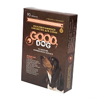 Мультивитаминное лакомство для собак со вкусом норвежского лосося (90 таб.), Good Dog