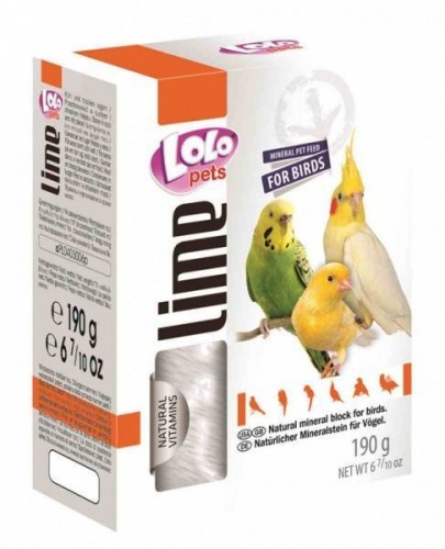 Минеральный камень натуральный для птиц XL, LoLo Pets Mineral block for birds - Natural XL