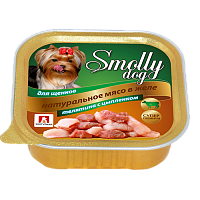 Консервы для щенков телятина с цыпленком в желе, Smolly Dog