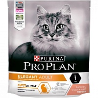 Сухой корм для взрослых кошек с чувствительной кожей с Лососем, Purina Pro Plan Elegant Adult