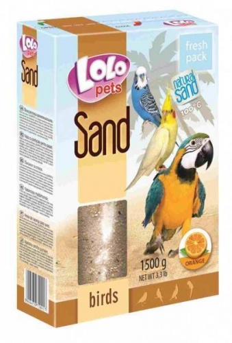 Песок для птиц апельсиновый, LoLo Pets Natural sand - Orange