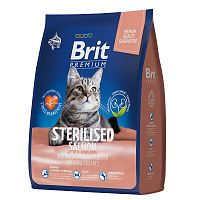 Корм с лососем и курицей для стерилизованных кошек Brit (Брит) Premium Cat Sterilised