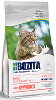 Сухой питание для взрослых и растущих кошек крупных пород С ЛОСОСЕМ / BOZITA Large WHEAT FREE Salmon