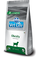 Сухой корм для собак для снижения избыточного веса и контроля уровня глюкозы в крови, Farmina Vet Life Dog Obesity