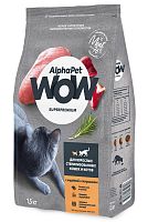 AlphaPet WOW сухой корм для взрослых стерилизованных кошек Индейка/потрошки.
