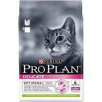 Сухой корм для кошек с чувствительным пищеварением с Ягненком, Purina Pro Plan Delicate Lamb