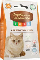 Витаминизированное лакомство для взрослых кошек, Деревенские лакомства (120 шт)