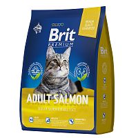 Корм с лососем для взрослых кошек Brit (Брит) Premium Cat Adult Salmon