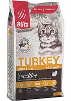 Сухой корм для взрослых кошек «Индейка», Blitz for Adult Cats Turkey