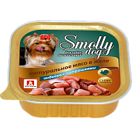 Консервы для собак индейка с потрошками в желе, Smolly Dog