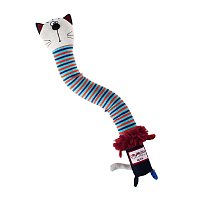 Игрушка для собак Кот с пищалкой (28 см) Crunchy Neck Transforming, Gigwi