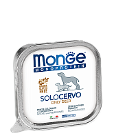 Консервы для собак паштет из оленины, Monge Dog Monoprotein Solo