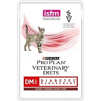Консервы для кошек с диабетом с Говядиной, Purina Pro Plan Veterinary Diets DM, пауч