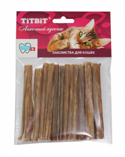 Лакомство для кошек Кишки говяжьи - мягкая упаковка, TiTBiT