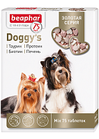 Кормовая добавка  для собак и щенков старше 6 недель Doggy's Mix (75 таб.) Золотая серия, Beaphar