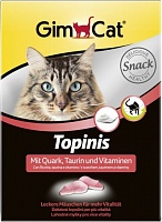 Витаминизированные лакомства для кошек Мышки с таурином и творогом с ТГОС (190 таб.), GimCat Topinis