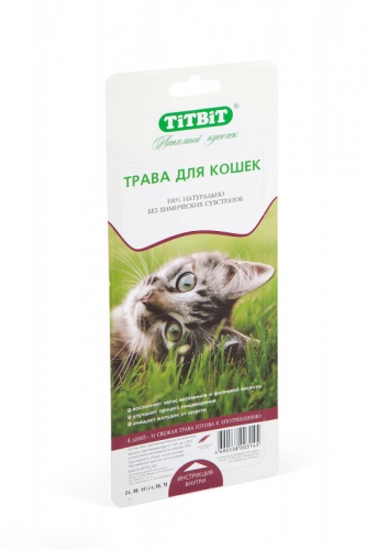 Лакомство для кошек Трава для кошек овес, TiTBiT фото 2