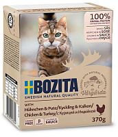Консервы Bozita (Бозита) Feline кусочки в соусе с Курицей и Индейкой (Chicken & Turkey)