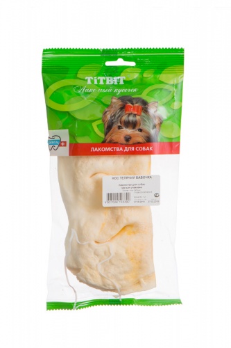 Лакомство для собак Нос телячий бабочка - мягкая упаковка, TiTBiT