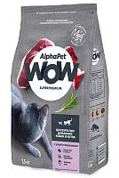 AlphaPet WOW сухой корм для взрослых домашних кошек Утка/потрошки.